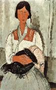 Amedeo Modigliani Gypsy Woman and Girl oil on canvas